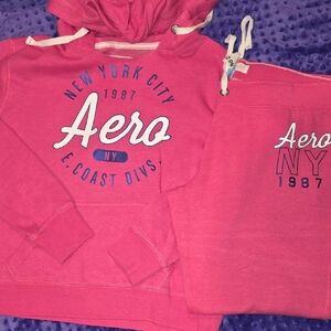Aeropostale Pink Hoodie and Sweatpants Set